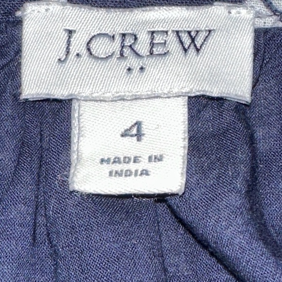 J. Crew Factory Blue And White Sleeveless Crinkle Dress - Picture 8 of 9